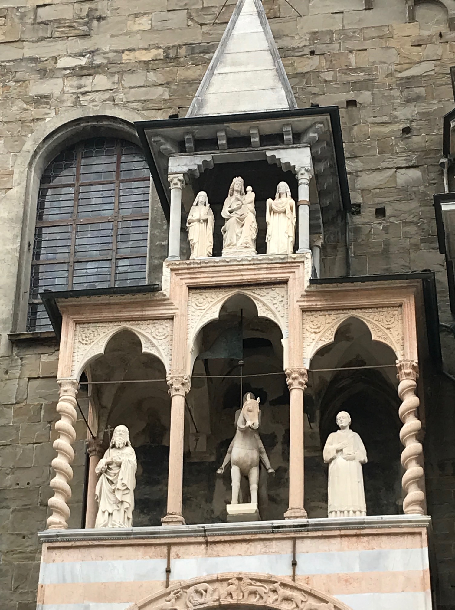 Santa Maria Maggiore Campione porch statues.jpg